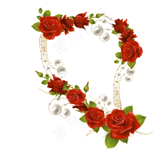 花环边框平面海报设计素材节日素材