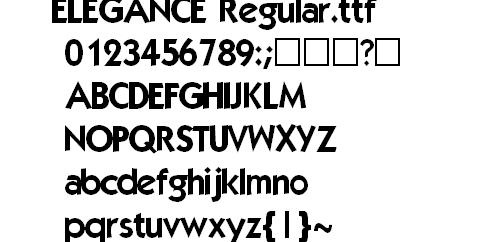 ELEGANCE 英文字体下载