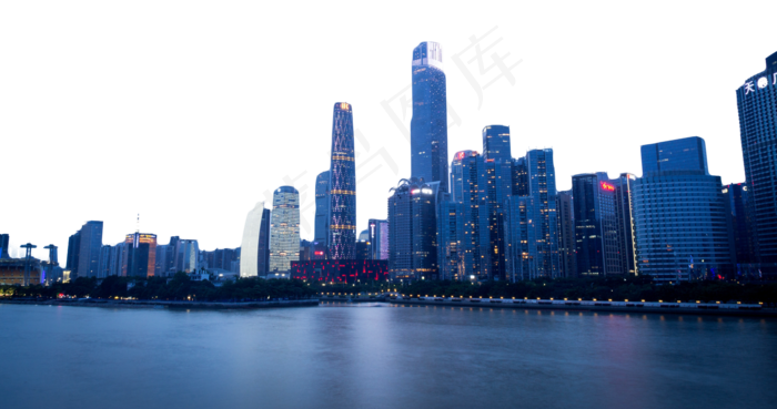 珠江城市夜景,免抠元素
