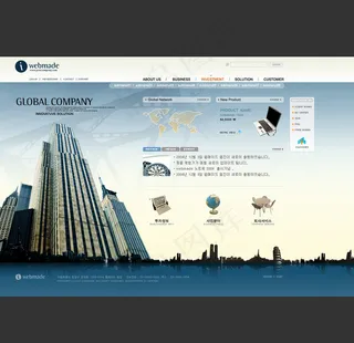 企业网站设计ps分层图片