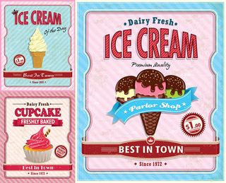 糕点店招贴海报矢量素材