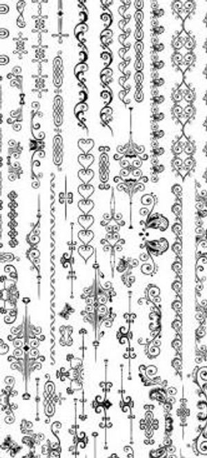精致的花边图案02矢量