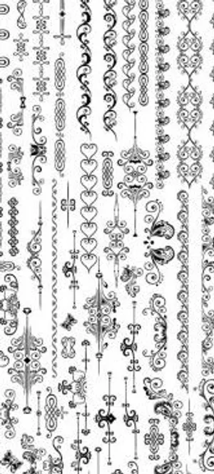 精致的花边图案02矢量
