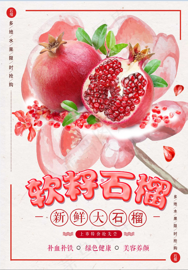 软籽石榴psd模版下载