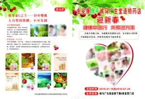 迎新春药店活动宣传册