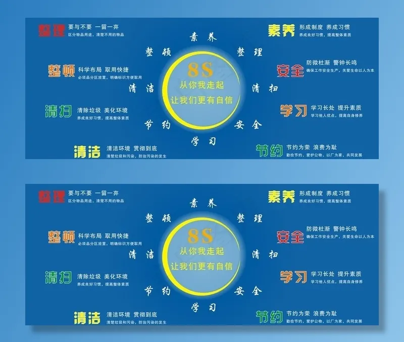 车间8S宣传图片cdr矢量模版下载