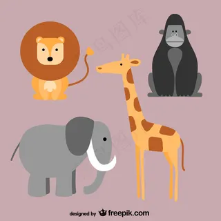 卡通狮子矢量设计