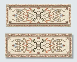 长方形欧式花纹水刀拼花石材图案