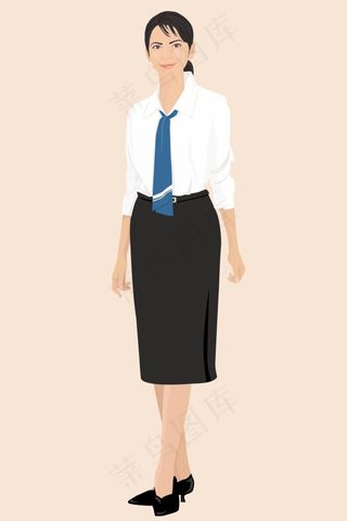 穿行政套装的美女插图