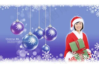 韩国圣诞美女PSD素材