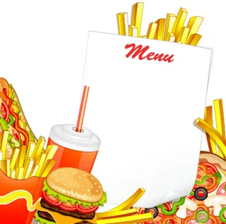 创造性的快餐产品背景矢量素材07