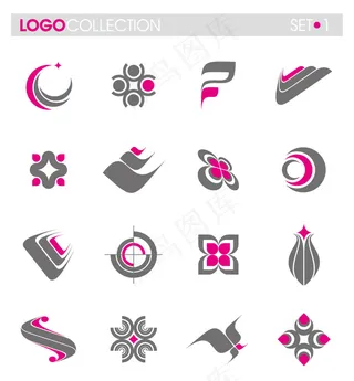 简约LOGO模板矢量素材