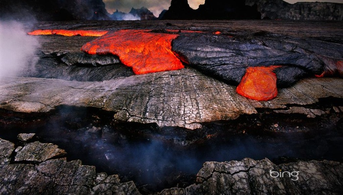 火山熔岩图片