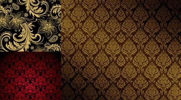 华丽欧式花纹背景矢量素材