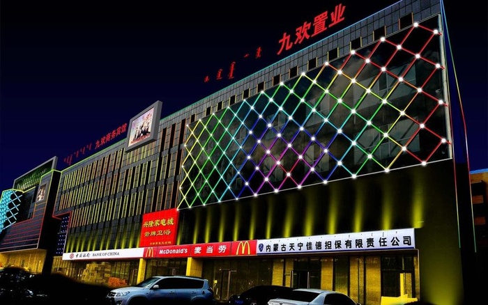 楼体亮化效果图片psd模版下载
