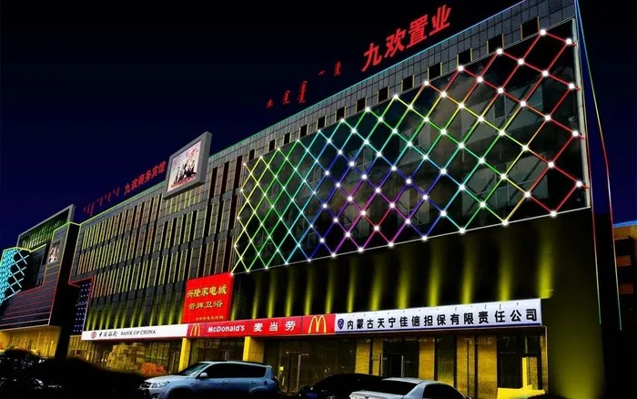 楼体亮化效果图片psd模版下载