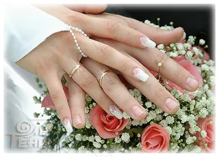 婚礼握手手势背景图片