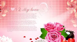 梦幻情人节海报背景设计PSD素材