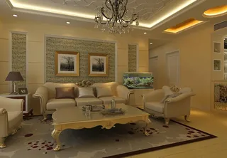 简欧客厅效果图图片
