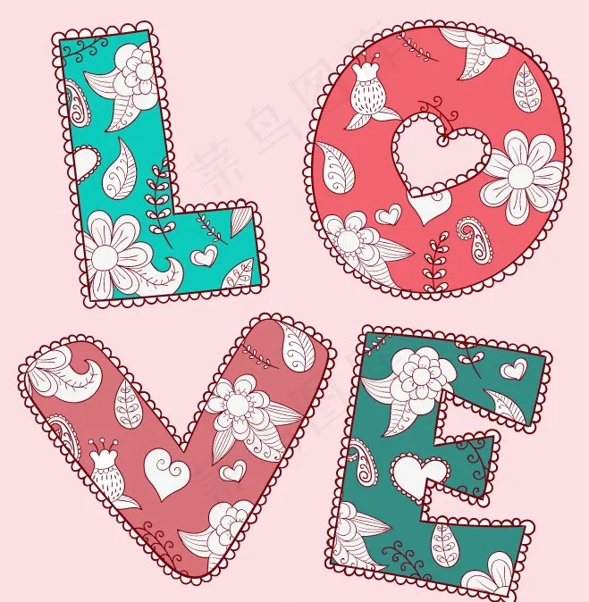 LOVE艺术字ai矢量模版下载