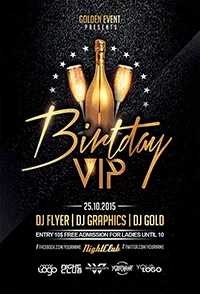 Birthday VIP Flyer Template