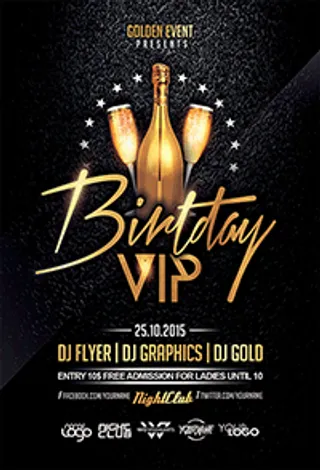 Birthday VIP Flyer Template