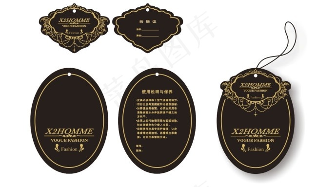 服装辅料吊牌设计cdr矢量模版下载