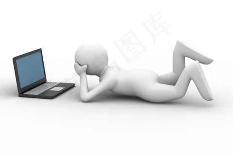 商务人士会议3d白人白色笔记本办公...