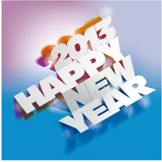 创意剪纸新年卡片矢量素材