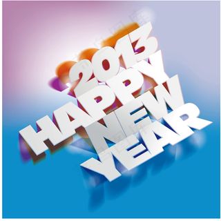 创意剪纸新年卡片矢量素材