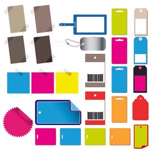 标签与胸卡矢量素材