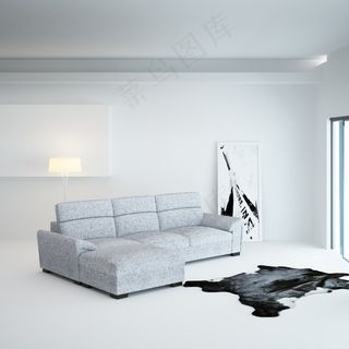 灰白布沙发