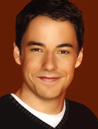 一个微笑的人头像矢量素材