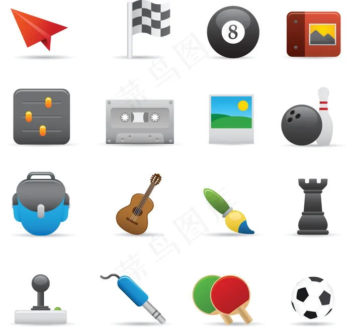 精美卡通图标矢量素材1