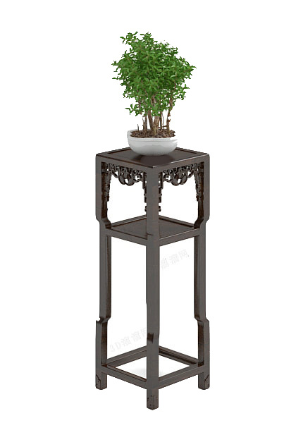 方形花几模型素材