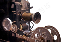 怀旧复古泛黄老式电影放映机免扣素材