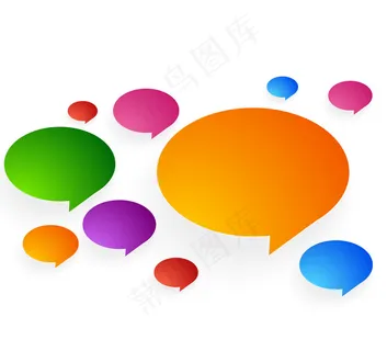 炫彩语言气泡矢量素材