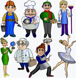 职业人物插画设计矢量素材