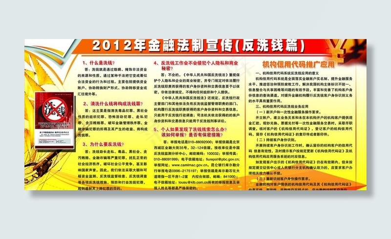 2012年金融法制宣传板报图片