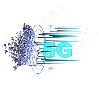 科技5g时代人工智能装饰,免抠元素