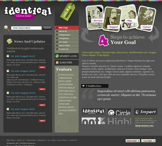 个性黑色风格网站psd模板