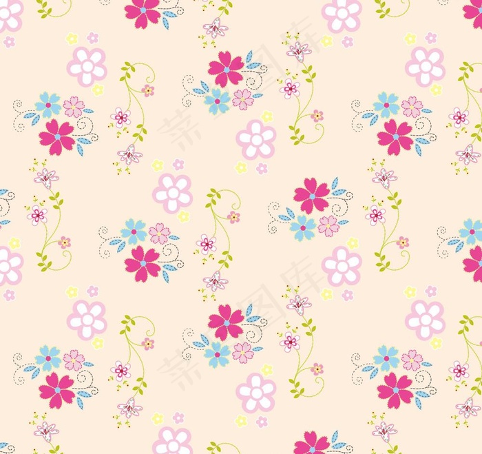 韩国素材 矢量花纹图片