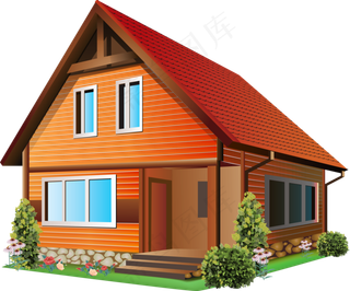 卡通房子地产海报设计PNG免扣素材