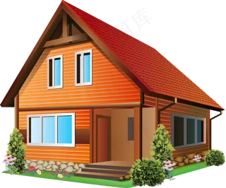 卡通房子地产海报设计PNG免扣素材