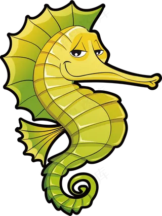 卡通手绘海马png海报图片素材