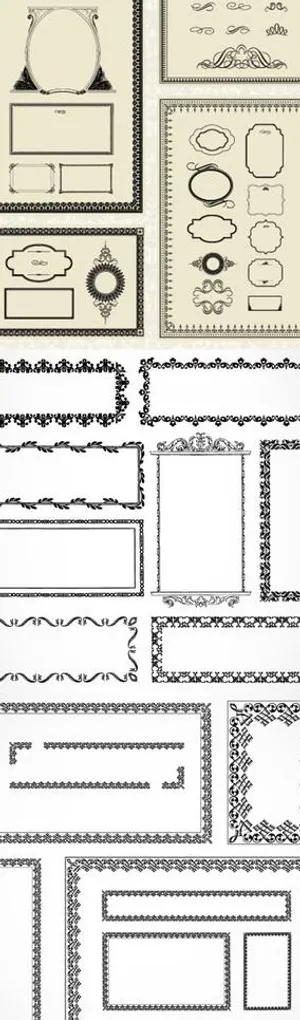 欧式花纹边框矢量素材图片