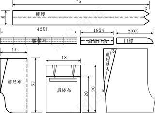 男西裤设计模板