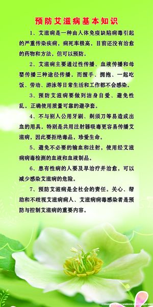 计划生育宣传易拉宝预防艾滋病基本知...