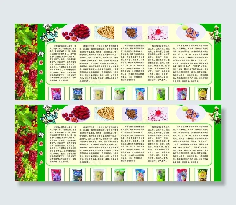 新疆特产图片cdr矢量模版下载