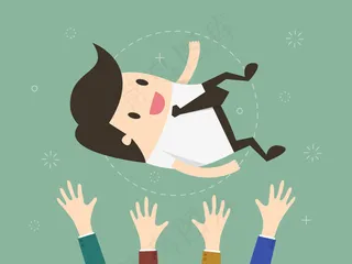 卡通商业精英矢量图片